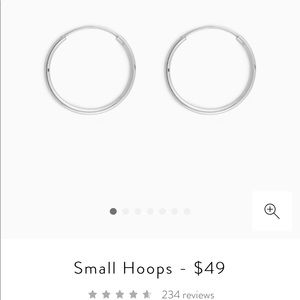 Brand new in box mejuri small white gold hoops